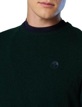 North Sails Jersey cuello redondo y logo Pine