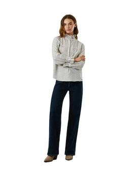 Pepe Jeans Camisa Marlena Blanca cuadros