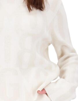 Monari Jersey Beige con patrón