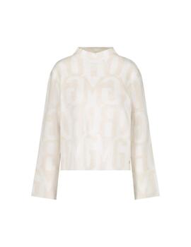 Monari Jersey Beige con patrón