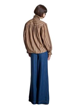 Alba Conde Blusa Camel de rayas