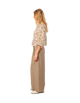 Indi & Cold Blusa engomada algodón Marrón