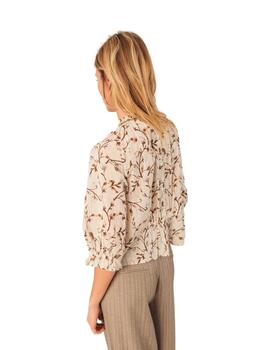 Indi & Cold Blusa engomada algodón Marrón