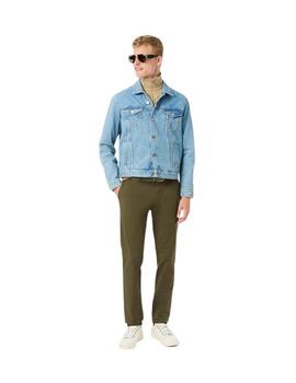 Lacoste Pantalón chino slim fit de algodón Verde