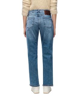 Mac Pantalones Straight Mid Blue Random