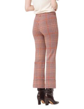Oky Pantalón Sabao Punto de cuadros Granate