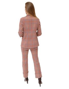 Oky Pantalón Sabao Punto de cuadros Granate