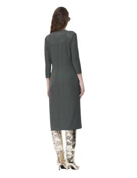 Oky Vestido Pescar Jacquard Cebra Verde botella