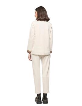 Mercedes De Miguel Pantalón Ziba Crudo