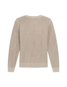 Gas Jersey Joaquin cuello redondo Beige