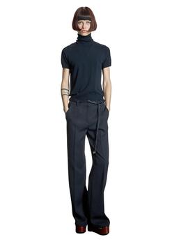 Alba Conde Pantalón Negro de corte recto