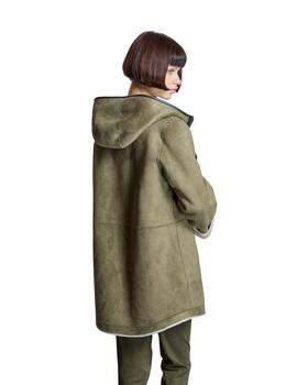 Alba Conde Chaquetón Kaki doble faz