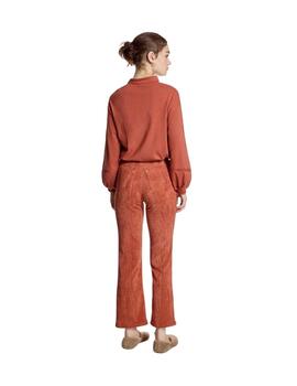 Alba Conde Pantalón Naranja de pana