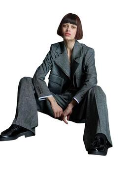Alba Conde Chaqueta corta gris