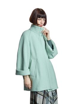 Alba Conde Chaquetón oversize Verde agua