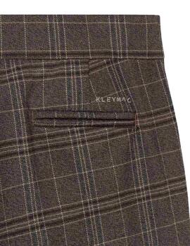 Kleymac Pantalones Check Mod 547 Marrón Chocolate
