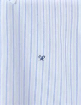 Silbon Camisa Sport Oxford Rayas Azul Navy