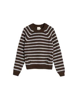 Indi & Cold Jersey Stripes bicolor Chocolate