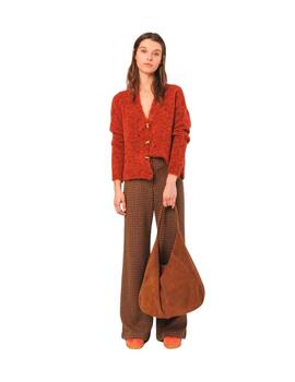 Indi & Cold Bolso Tote serraje Tabaco