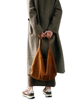 Indi & Cold Bolso Tote serraje Tabaco