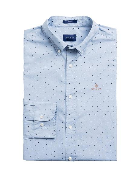 Camisa Gant Azul, Beige y Blanco Para Hombre