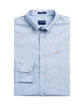 Camisa Gant Lunares Azul, Beige y Blanco Para Hombre