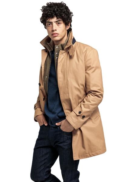 Gabardina Beige Para Hombre