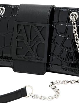 Armani Bolso de hombro pequeño logotipado Negro