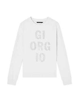 Armani Sudadera sin capucha Giorgio Blanca