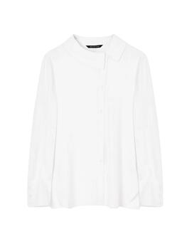 Armani Camisa Blanca cuello asimétrico