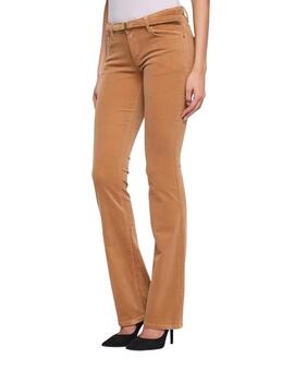 Gaudi Pantalón de terciopelo Marrón con cinturón