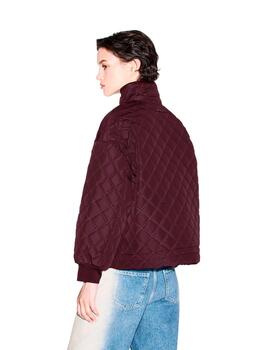 Armani Chaqueta acolchada de rombos Granate