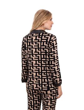 Anna Mora Chaqueta de punto Beige y negra