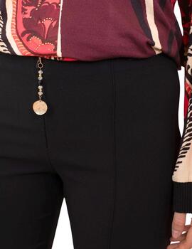 Anna Mora Pantalón Negro de tiro medio