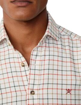 Hackett Camisa Blanca con cuadros de colores