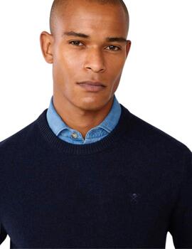Hackett Jersey de lana cuello redondo Azul marino