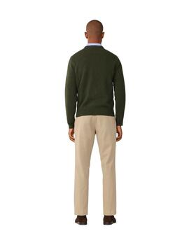Hackett Jersey de lana cuello redondo Verde oscuro