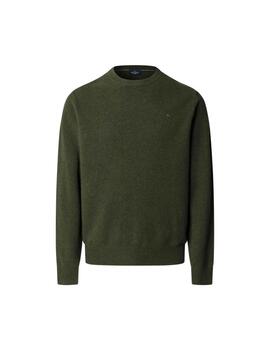 Hackett Jersey de lana cuello redondo Verde oscuro