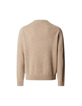 Hackett Jersey de lana cuello redondo Beige