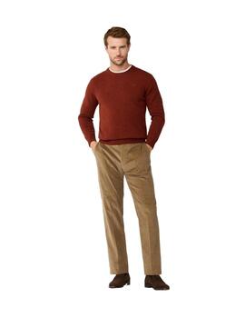 Hackett Jersey de lana cuello redondo Marrón