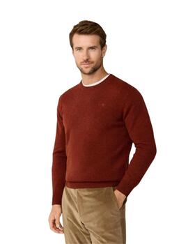 Hackett Jersey de lana cuello redondo Marrón