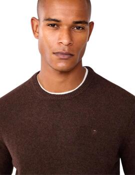 Hackett Jersey de lana cuello redondo Marrón oscur