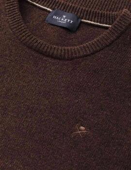 Hackett Jersey de lana cuello redondo Marrón oscur