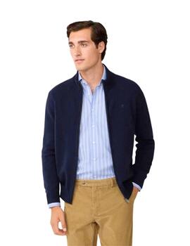 Hackett Cárdigan de lana cremallera completa Azul