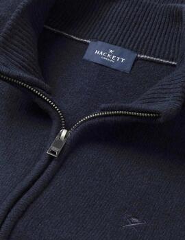 Hackett Cárdigan de lana cremallera completa Azul