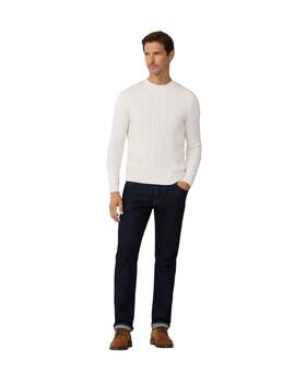 Hackett Jersey trenzado de algodón Blanco