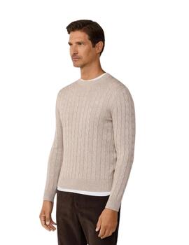 Hackett Jersey trenzado de algodón Beige
