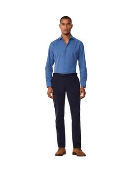 Hackett Camisa de pana canalé fit tailored Azul