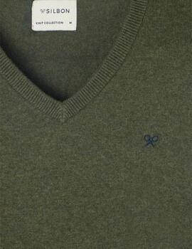 Silbon Jersey Classic Cuello Pico Verde