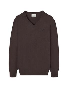 Silbon Jersey Classic Cuello Pico Marrón